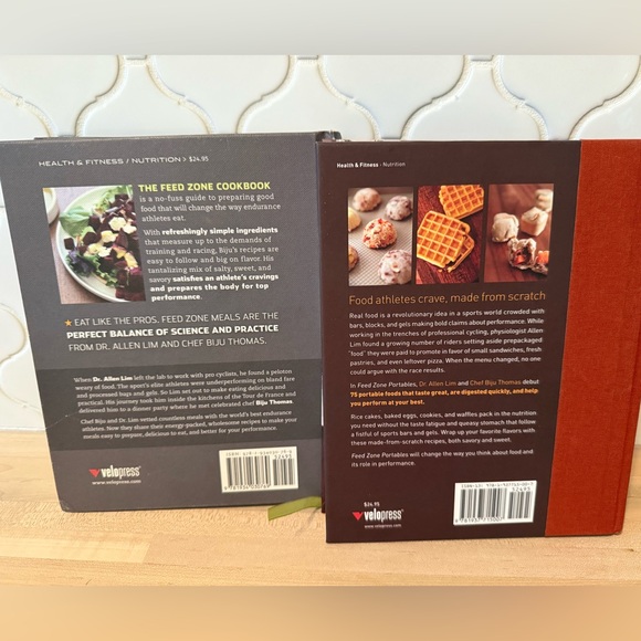 Lot of 2 Feed Zone & Feed Zone Portables Cookbooks for Athletes - Picture 2 of 3